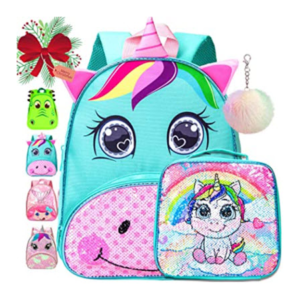 AGSDON Unicorn Backpack with Lunch Bag
