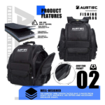 AUMTISC Fishing Tackle Backpack Features View