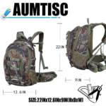 AUMTISC Hunting Backpack Dimension View