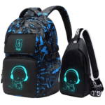 Asge Luminous Backpack and Sling Bag Set