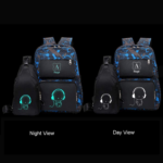 Asge Luminous Backpack and Sling Bag Set Night and Day View