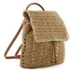 Ayliss Womens Straw Beach Backpack Side View