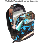 BLUEFAIRY Camo Boys Backpack Pocket View