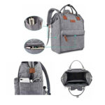 BRINCH Laptop Backpack Side and Inner View