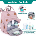 BabbleRoo Diaper Bag Backpack Front Pocket View