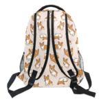 Baihuishop Cute Little Corgi Design Backpack Back View