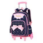Bansusu Bowknot Princess Rolling Backpack FrontView