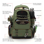 Bassdash Fishing Tackle Backpack Front Detail View