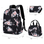 CAMTOP Canvas School Backpack Dimension View