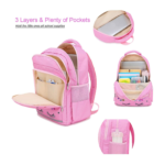 CAMTOP Girls Backpack with Lunch Box Pocket View