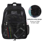 COVAX Heavy Duty Mesh Backpack Front Detail View