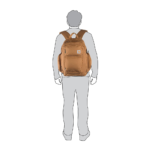 Carhartt กระเป๋าเป้สามช่อง Rain Defender® 35L - เมื่อสวมใส่