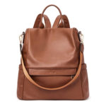 Cluci Womens Leather Backpack Front View
