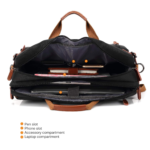 CoolBELL Convertible Messenger Backpack Interior View