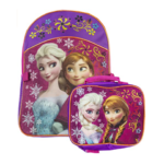 Disney Frozen Backpack with Matching Lunchbox Front View 2