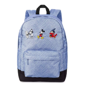 Disney Mickey Mouse Denim Backpack Front View