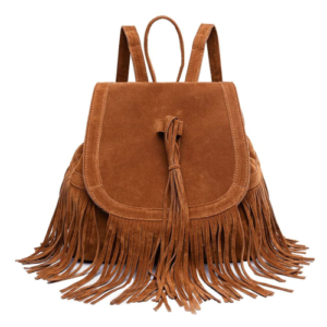 Donalworld Womens Tassel Backpack Front View