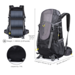 ECEEN Solar Powered Backpack Dimension View