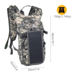ECEEN Tactical Solar Hydration Pack Dimension View