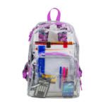 Eastsport Clear Backpack with Printed Straps - Front View 2