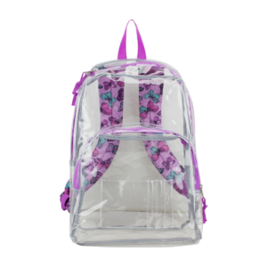 Eastsport Clear Backpack with Printed Straps - Front View