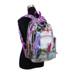 Eastsport Clear Backpack with Printed Straps - When Worn