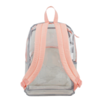 Eastsport Clear Dome Backpack with Colorful Adjustable Padded Straps - Back View