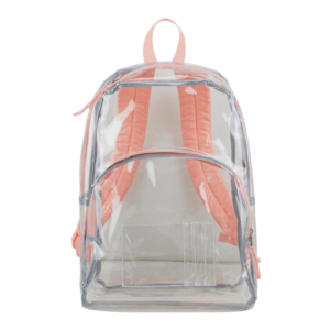 Eastsport Clear Dome Backpack with Colorful Adjustable Padded Straps - Front View