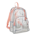 Eastsport Clear Dome Backpack with Colorful Adjustable Padded Straps - Side View