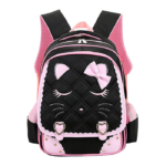 Efree Cat Face School Backpack Front View