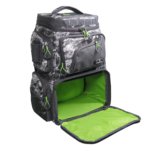 Evolution Largemouth Double Decker Mossy Oak Tackle Backpack Front Pocket View