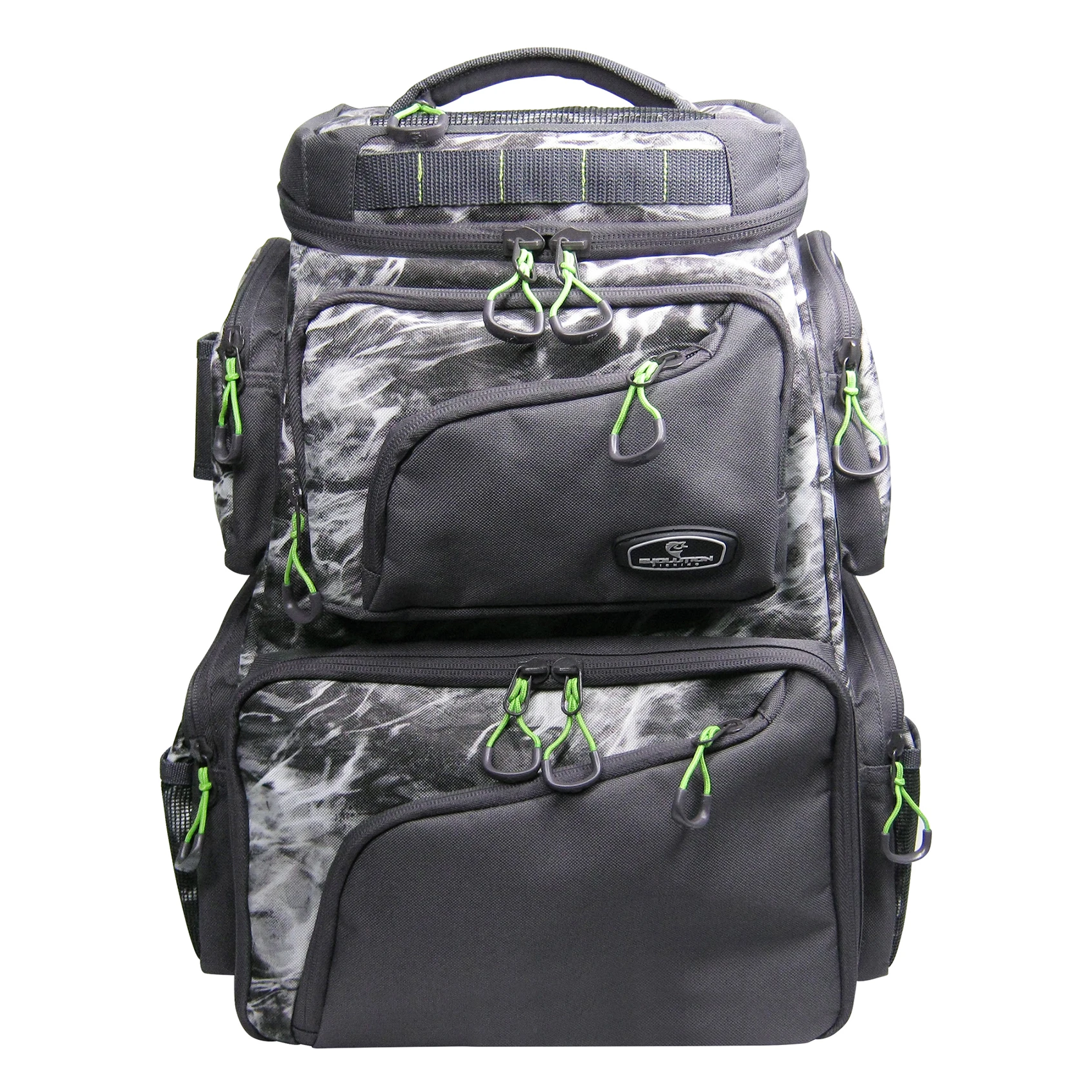 Evolution Largemouth Double Decker Mossy Oak Tackle Backpack Front View