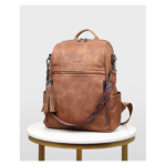 FADEON Women Leather Backpack Side View