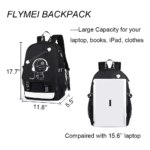 FLYMEI Luminous Laptop Backpack Size View