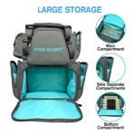 Fish Habit Fishing Backpack Compartment View