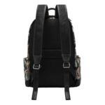 Fossil Men's Leather Fabric Backpack Back View