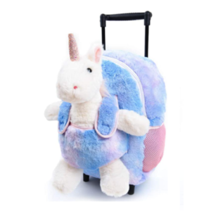 Funday Unicorn Kids Backpack with Wheels Front View