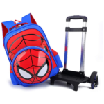 GLOOMALL Spiderman Six Wheels Backpack Detached Trolley View
