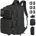 GZ XINXING 43L Tactical Backpack Front and Freebies View