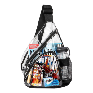 HULISEN Clear PVC Sling Bag Front View