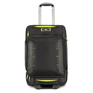 High Sierra AT8 Carry On Wheeled Duffel Upright Front View