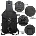 Hopopower Tactical Sling Backpack Back View