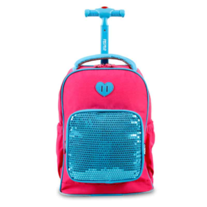 J World New York Kids’ Sparkle Rolling Backpack