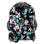 J World New York Sunny Rolling Backpack Back View