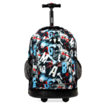 J World New York Sunny Rolling Backpack Front View