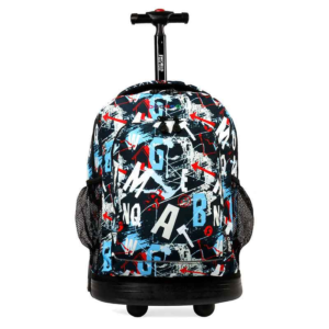 J World New York Sunny Rolling Backpack Front View