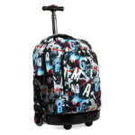 J World New York Sunny Rolling Backpack Side View