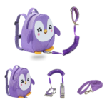 JIANBAO Penguin Toddler Backpacks with Leash Front View