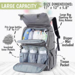 KeaBabies Explorer Diaper Bag Backpack Front Pocket View