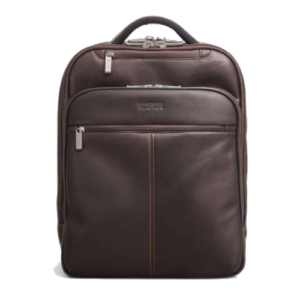 Kenneth Cole Slim Leather Backpack Front View